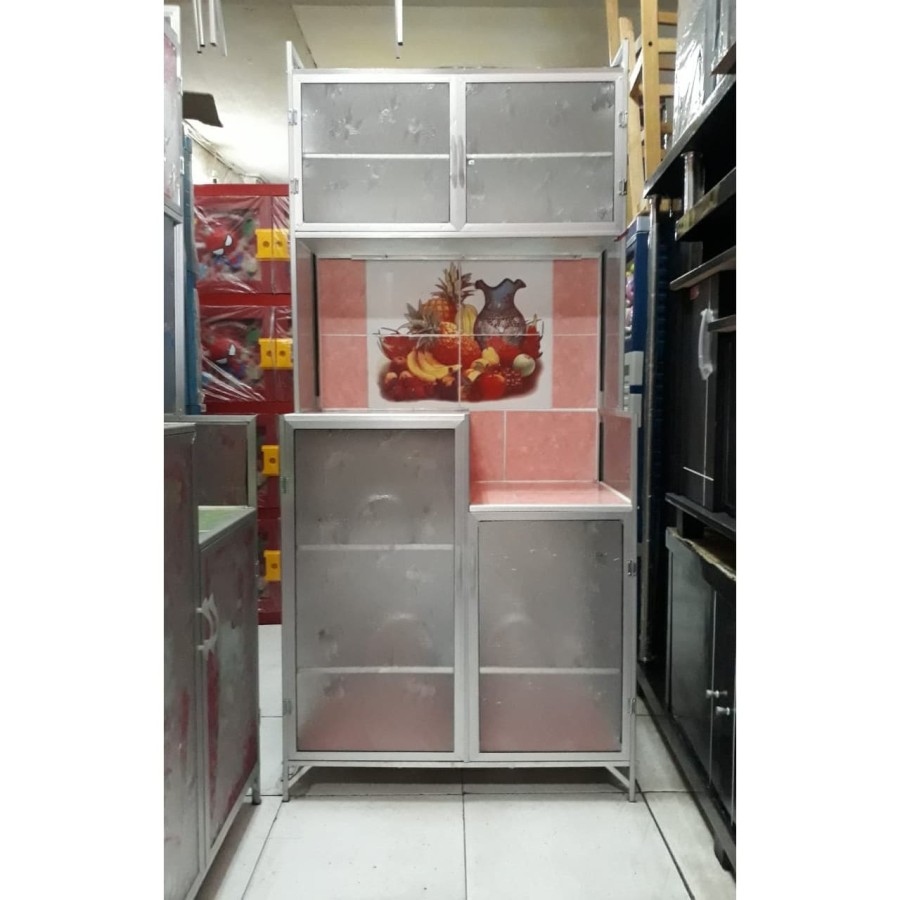 RAK PIRING 2 PINTU BESAR MC 80 ALUMINIUM ANTI KARAT KUAT